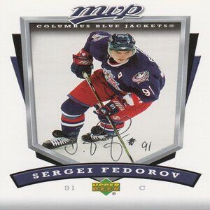 Sergei Fedorov (Columbus)  2006/2007 UD Auto MVP Hockey Card - Card Number 88